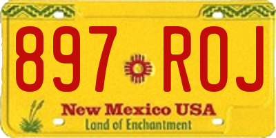 NM license plate 897ROJ