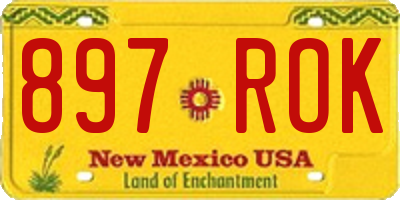NM license plate 897ROK