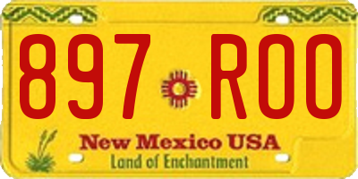 NM license plate 897ROO