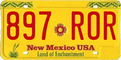 NM license plate 897ROR