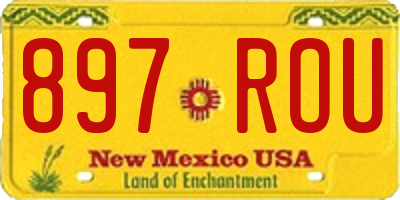 NM license plate 897ROU