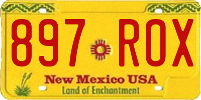 NM license plate 897ROX