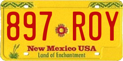 NM license plate 897ROY