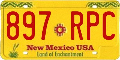 NM license plate 897RPC