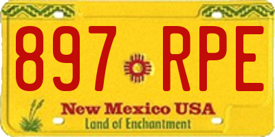 NM license plate 897RPE