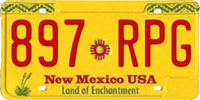 NM license plate 897RPG