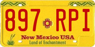 NM license plate 897RPI