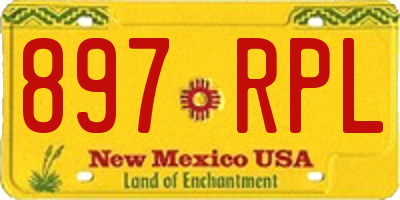 NM license plate 897RPL