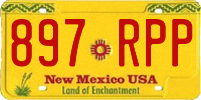 NM license plate 897RPP