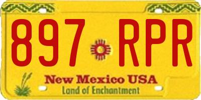 NM license plate 897RPR
