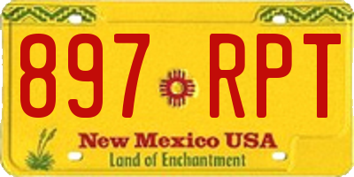 NM license plate 897RPT