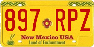 NM license plate 897RPZ