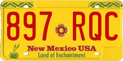 NM license plate 897RQC