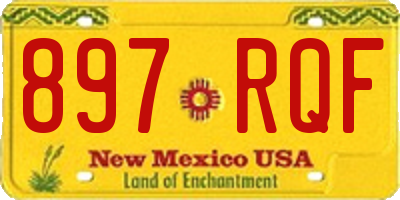 NM license plate 897RQF