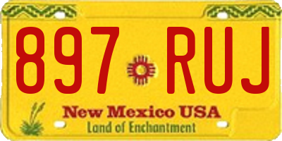 NM license plate 897RUJ