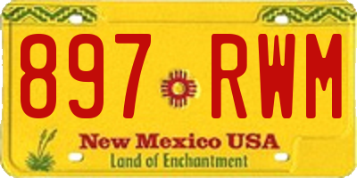 NM license plate 897RWM