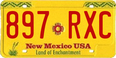 NM license plate 897RXC