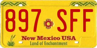 NM license plate 897SFF