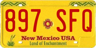 NM license plate 897SFQ