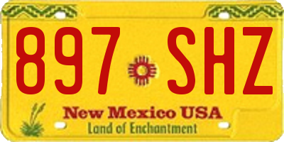NM license plate 897SHZ