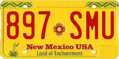 NM license plate 897SMU