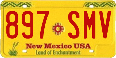 NM license plate 897SMV
