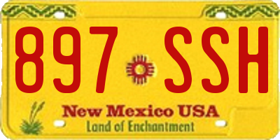 NM license plate 897SSH