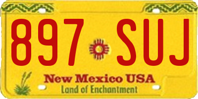 NM license plate 897SUJ