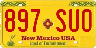 NM license plate 897SUO
