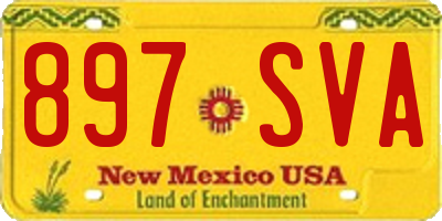 NM license plate 897SVA