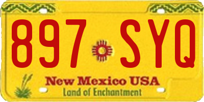 NM license plate 897SYQ