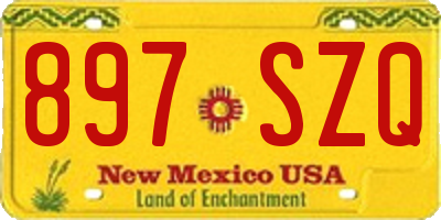 NM license plate 897SZQ