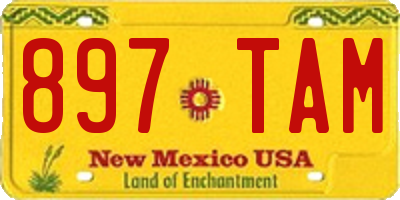 NM license plate 897TAM