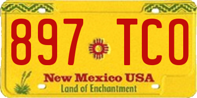 NM license plate 897TCO