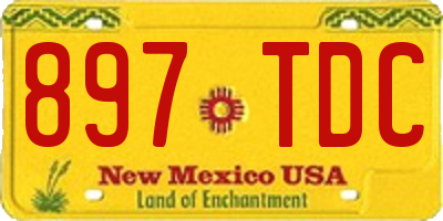 NM license plate 897TDC