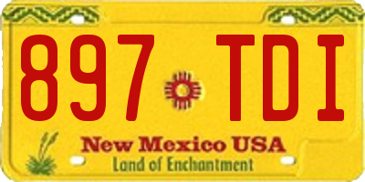NM license plate 897TDI