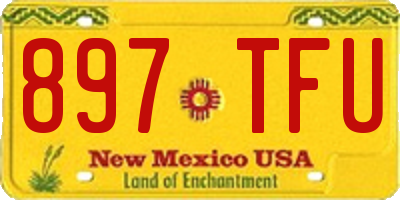 NM license plate 897TFU
