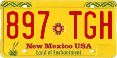 NM license plate 897TGH