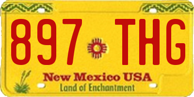 NM license plate 897THG