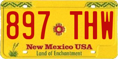 NM license plate 897THW