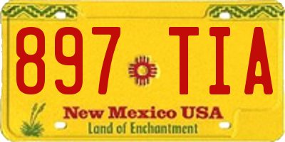 NM license plate 897TIA