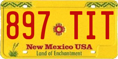 NM license plate 897TIT