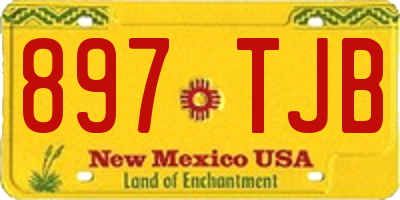NM license plate 897TJB