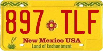 NM license plate 897TLF