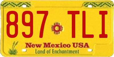 NM license plate 897TLI