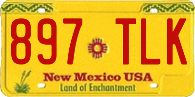 NM license plate 897TLK