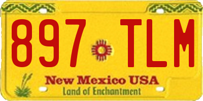 NM license plate 897TLM