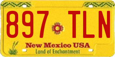 NM license plate 897TLN