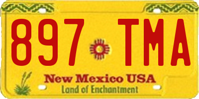 NM license plate 897TMA