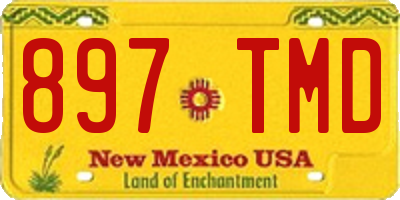 NM license plate 897TMD